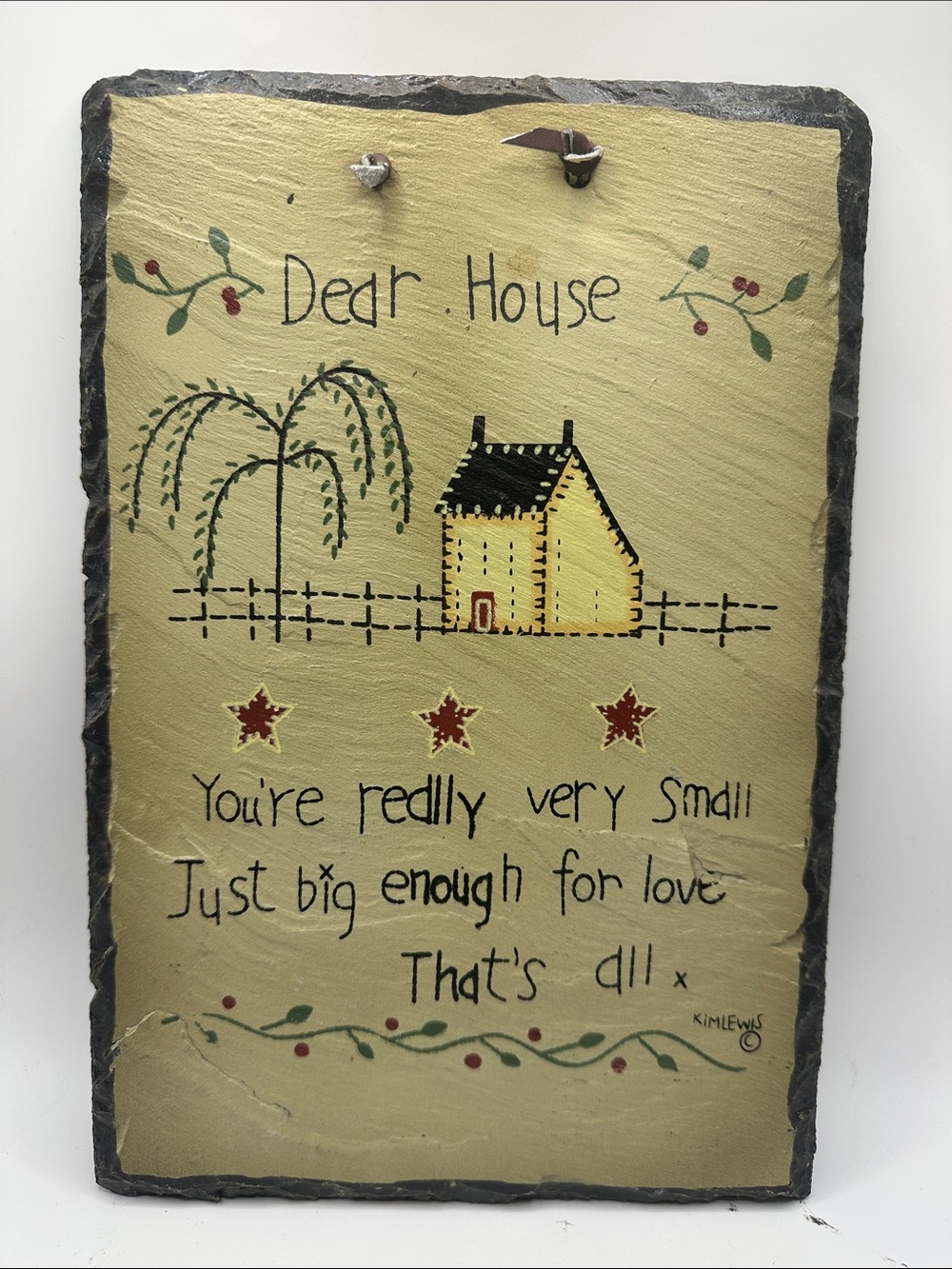 Slate Cottage Wall Plaque - 'Dear House'